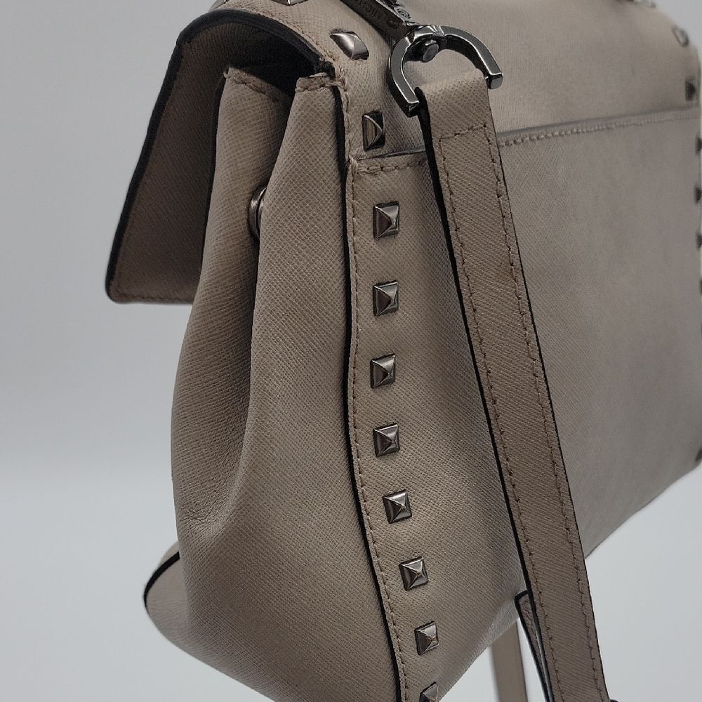 Michael Kors Taupe Studded Satchel - Picture 4 of 13
